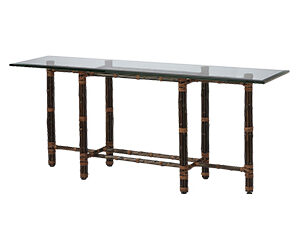 CONSOLE TABLE WITH SIX LEGS IN BLACK BAMBOO