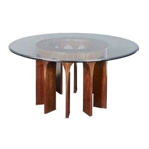 Glass dining table