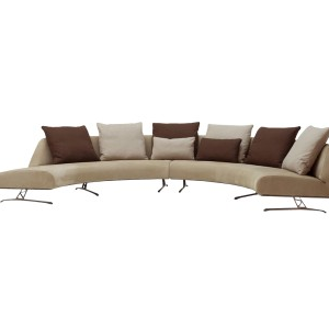 V114 curved multi-person sofa