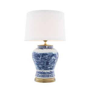 Chinese Blue desk lamp