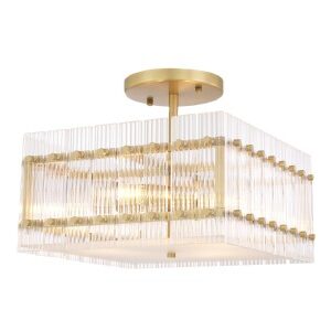 Ruby square chandelier